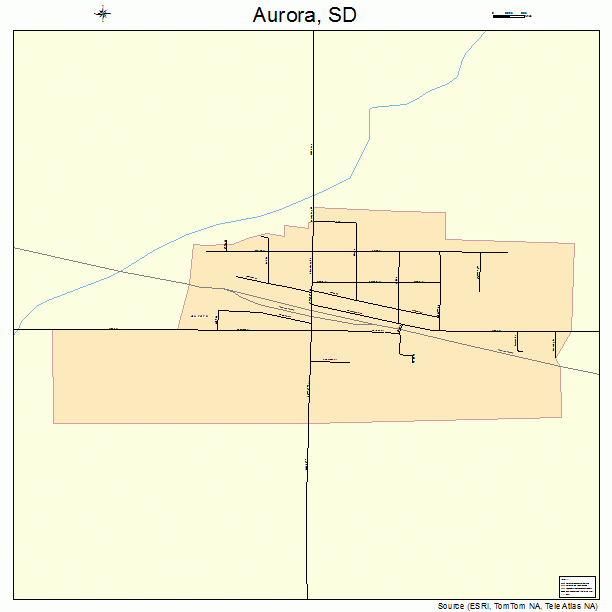 Aurora, SD street map