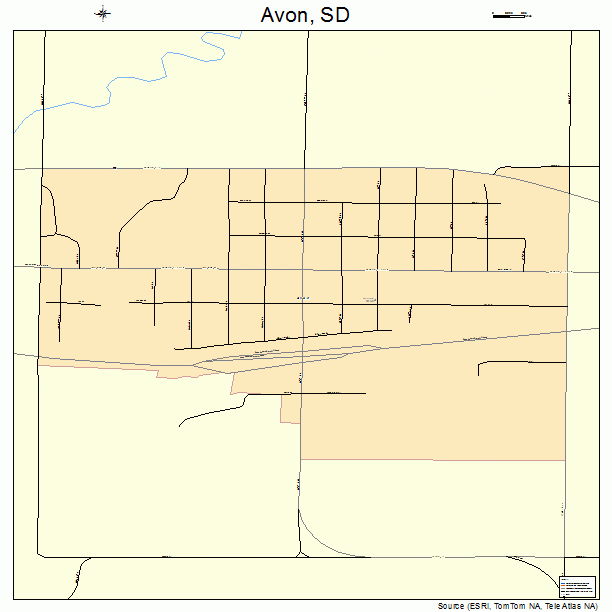 Avon, SD street map