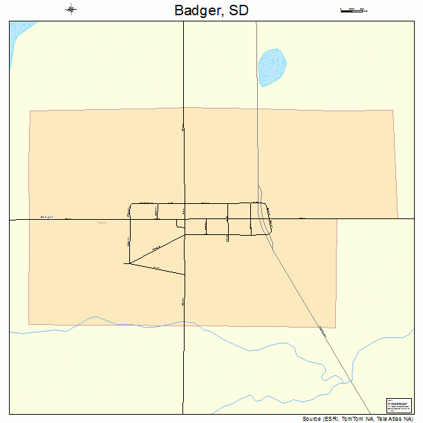 Badger, SD street map