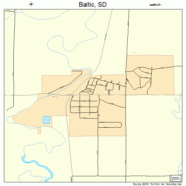 Baltic, SD street map