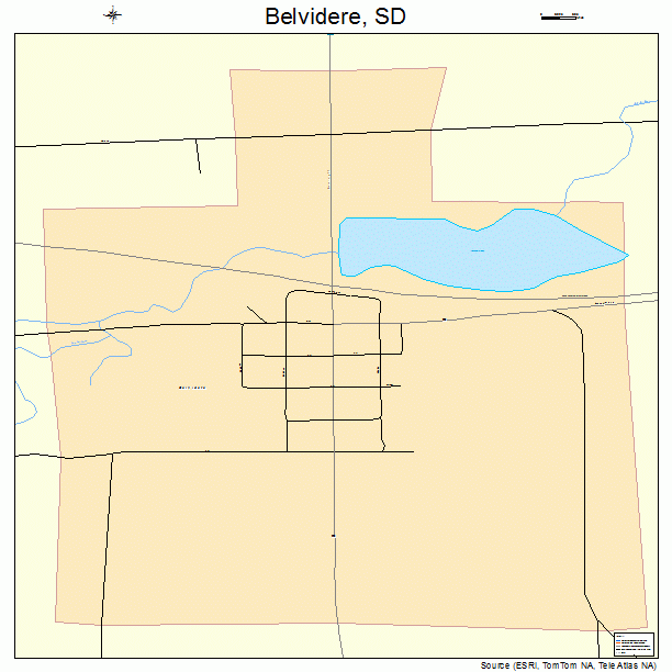 Belvidere, SD street map