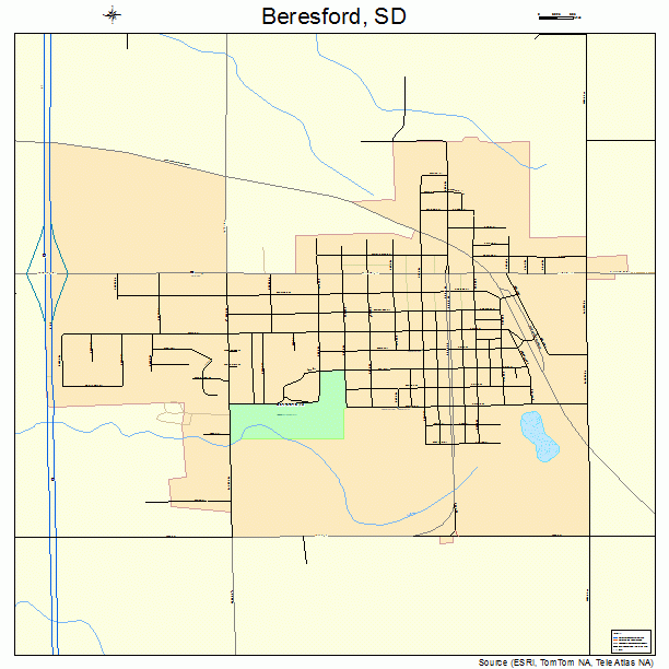 Beresford, SD street map