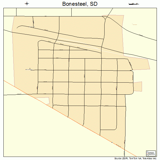 Bonesteel, SD street map