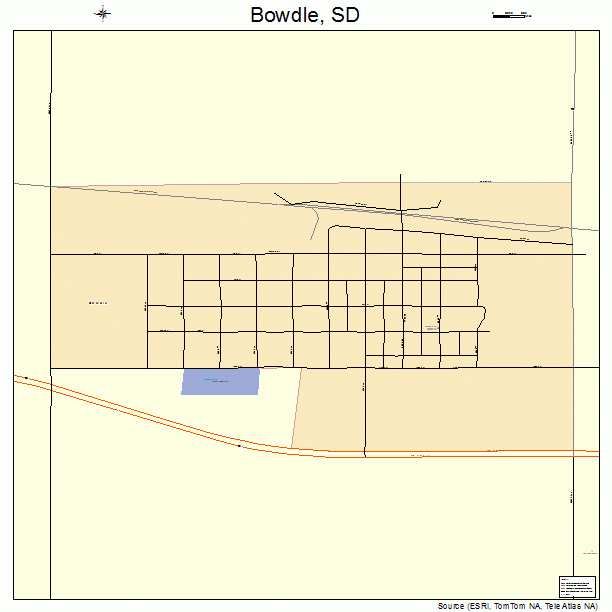 Bowdle, SD street map