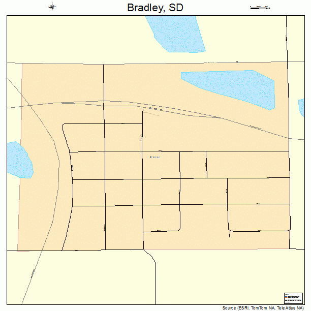 Bradley, SD street map