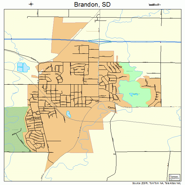 Brandon, SD street map