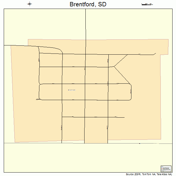 Brentford, SD street map