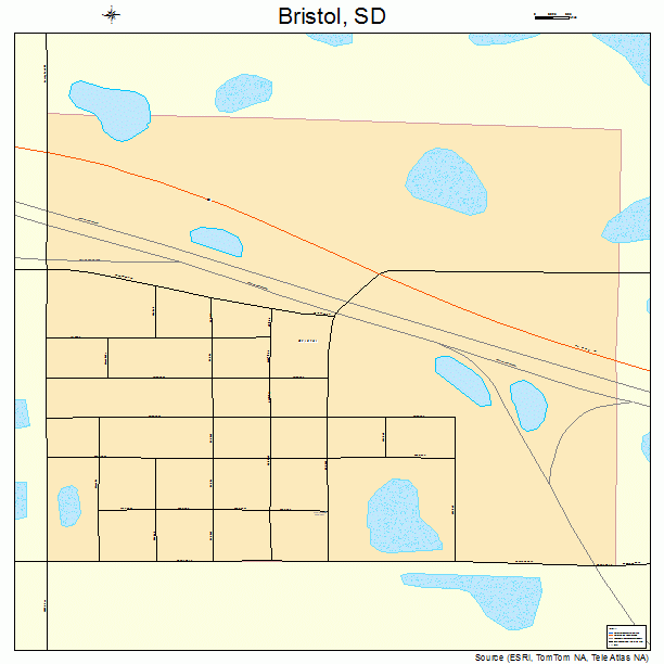 Bristol, SD street map