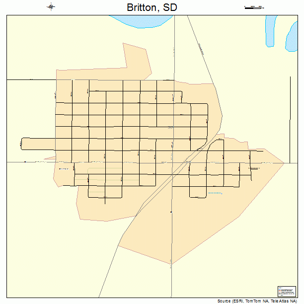 Britton, SD street map