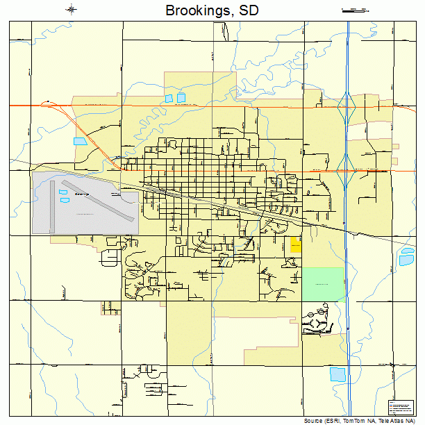 Brookings, SD street map