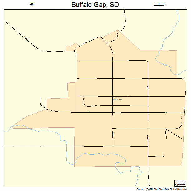 Buffalo Gap, SD street map