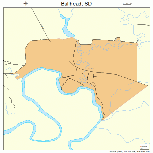 Bullhead, SD street map