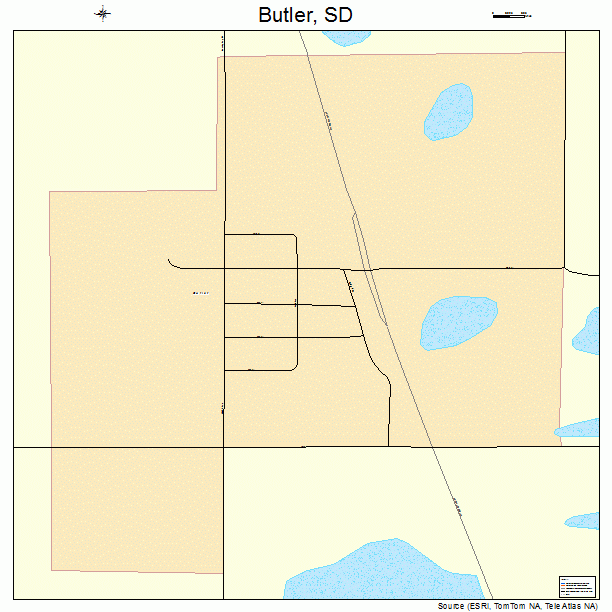 Butler, SD street map