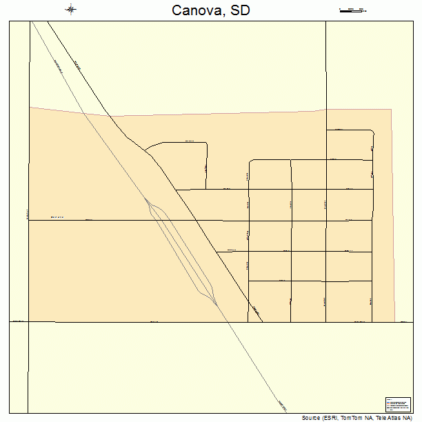 Canova, SD street map