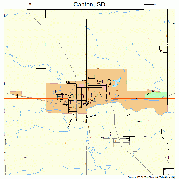 Canton, SD street map