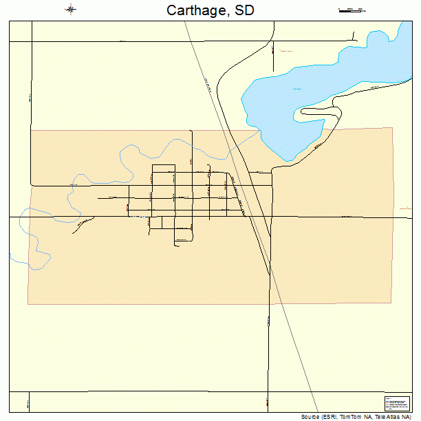 Carthage, SD street map