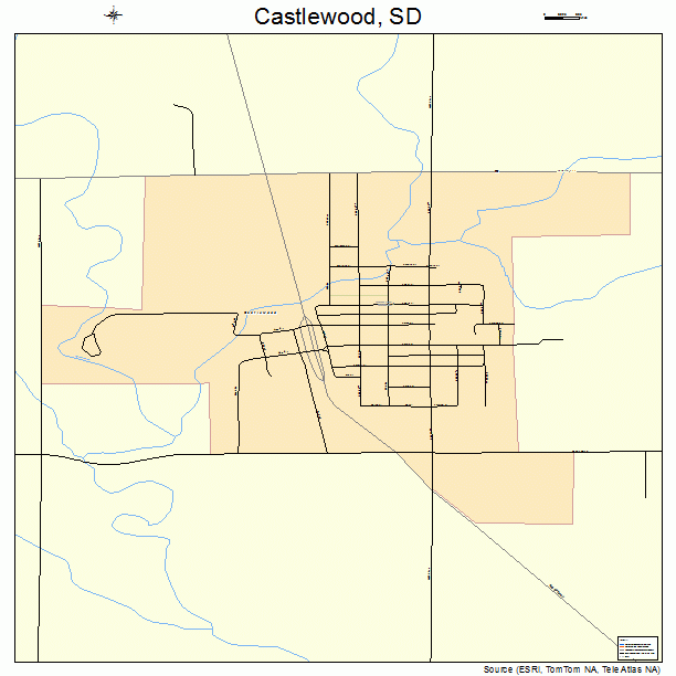 Castlewood, SD street map