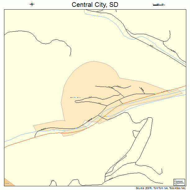 Central City, SD street map