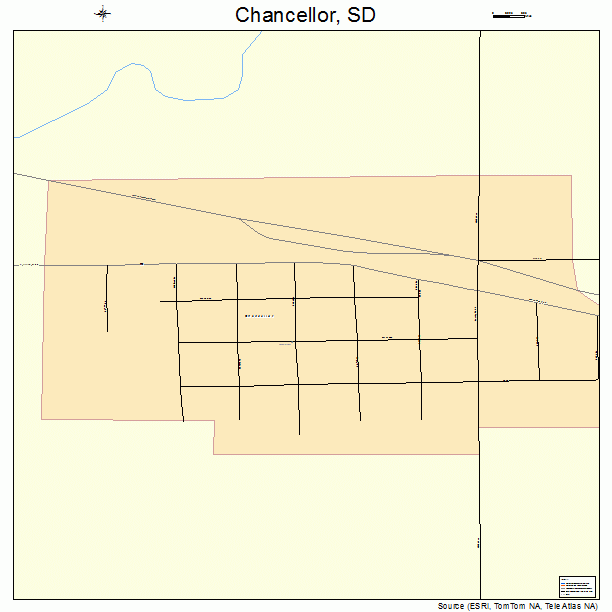 Chancellor, SD street map