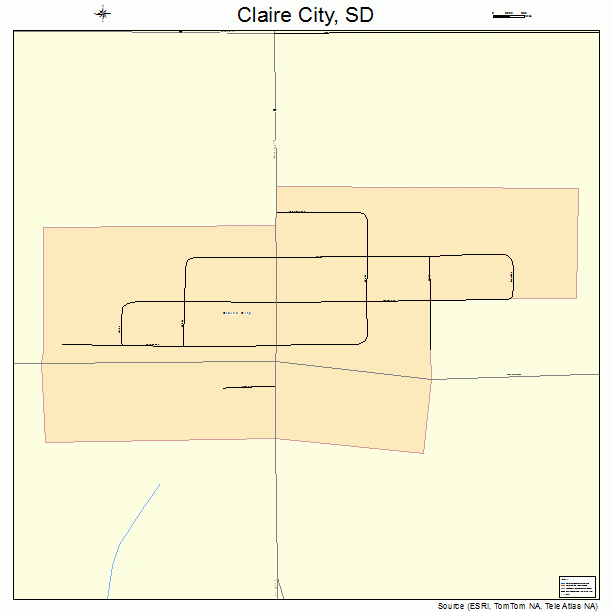 Claire City, SD street map