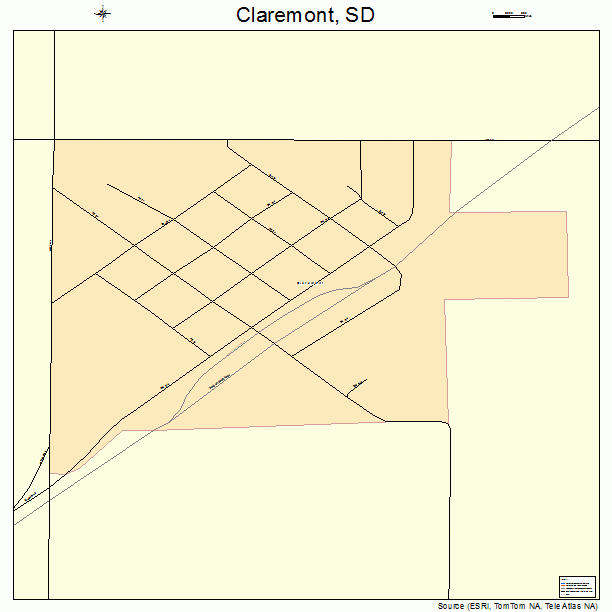 Claremont, SD street map