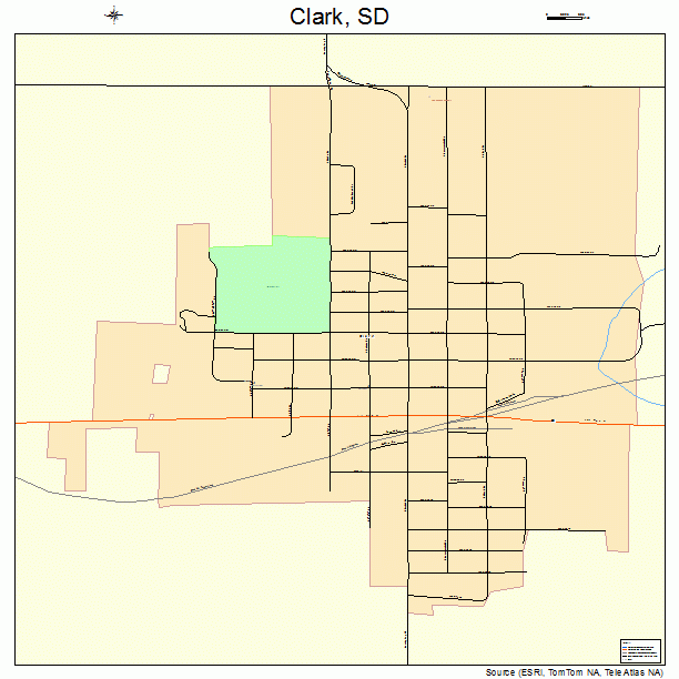 Clark, SD street map