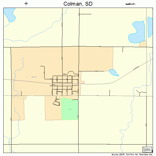 Colman, SD street map