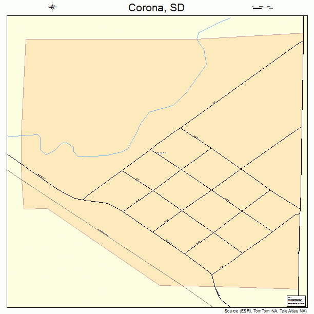 Corona, SD street map