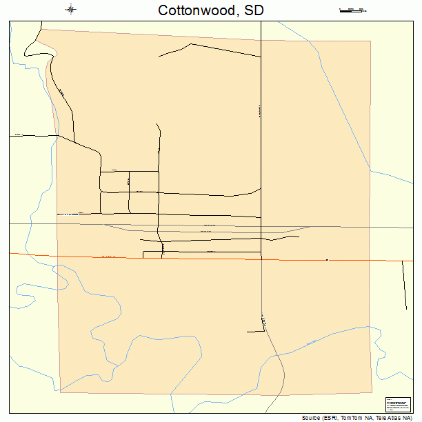 Cottonwood, SD street map