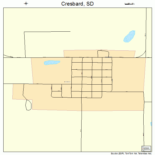 Cresbard, SD street map