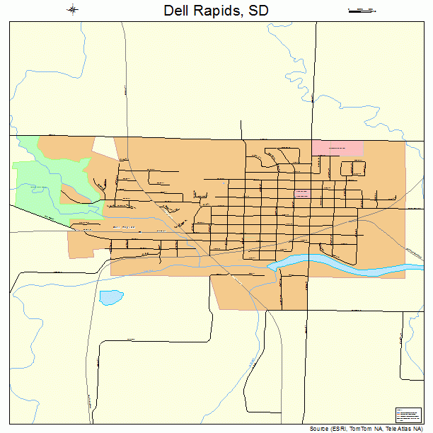 Dell Rapids, SD street map