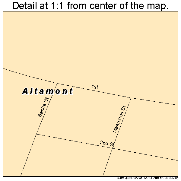 Altamont, South Dakota road map detail