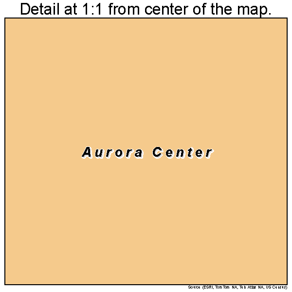 Aurora Center, South Dakota road map detail