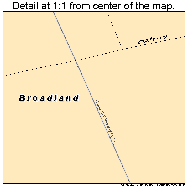Broadland, South Dakota road map detail