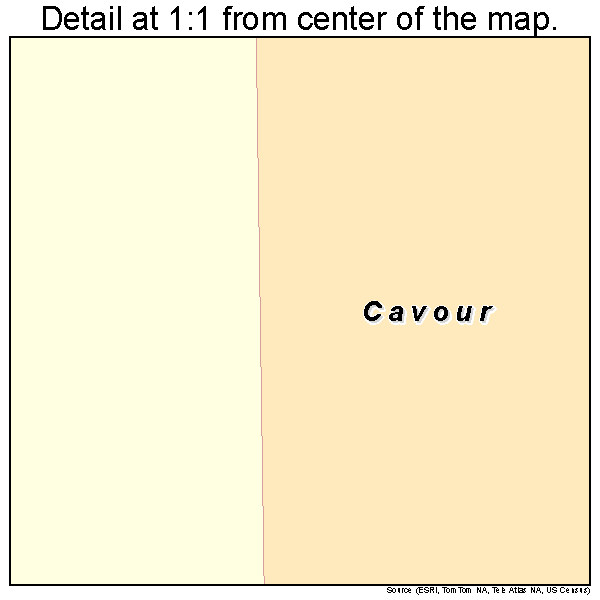 Cavour, South Dakota road map detail
