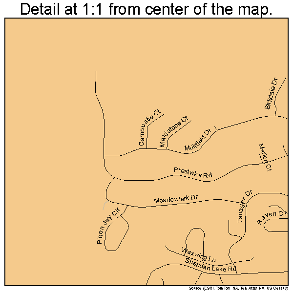 Colonial Pine Hills, South Dakota road map detail