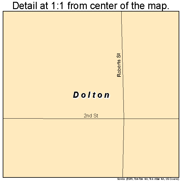 Dolton, South Dakota road map detail