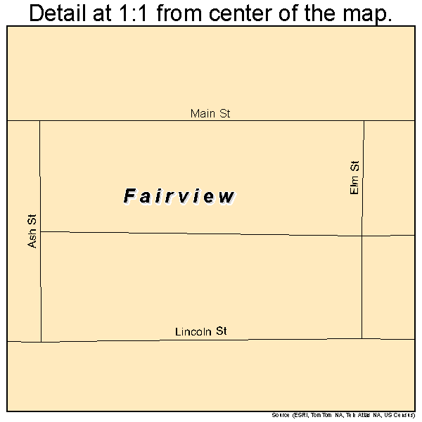 Fairview, South Dakota road map detail