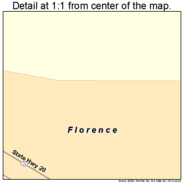 Florence, South Dakota road map detail