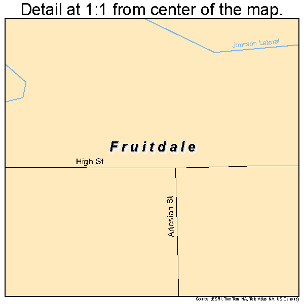 Fruitdale, South Dakota road map detail