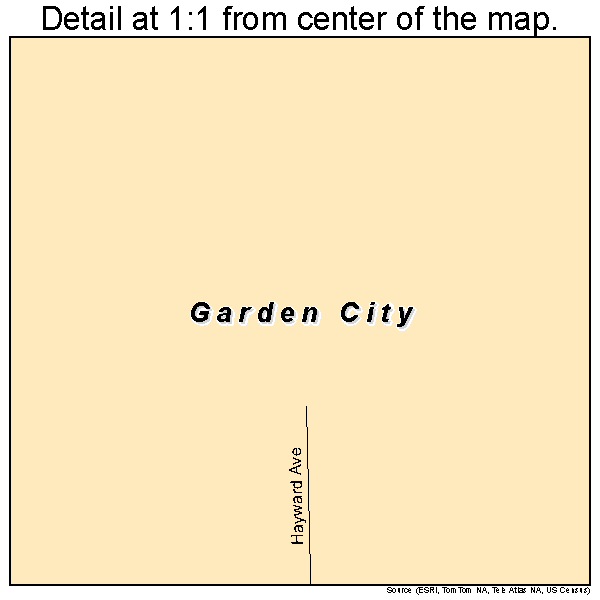Garden City, South Dakota road map detail