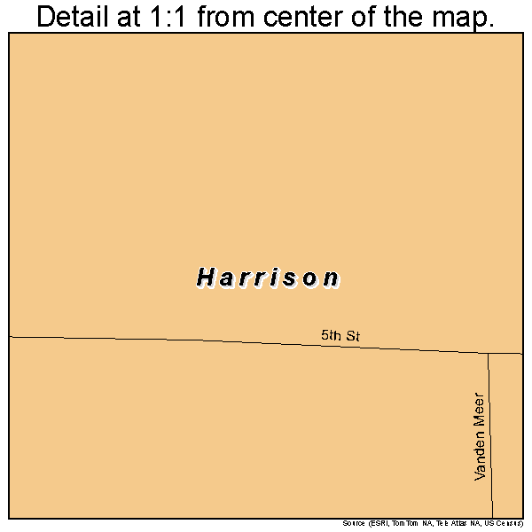 Harrison, South Dakota road map detail