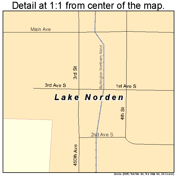 Lake Norden, South Dakota road map detail