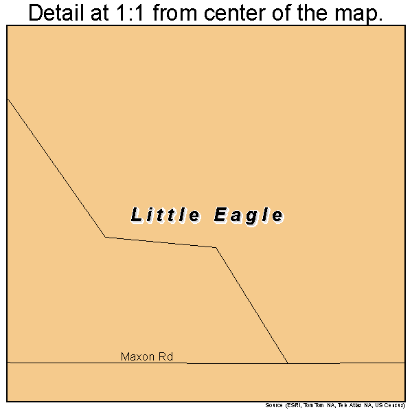Little Eagle, South Dakota road map detail