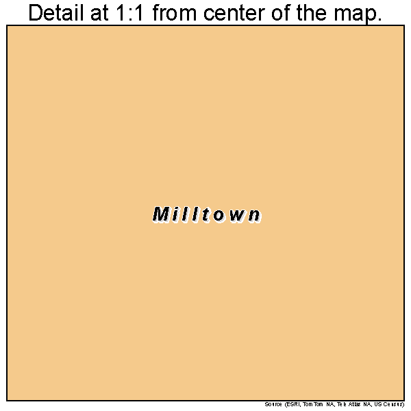 Milltown, South Dakota road map detail