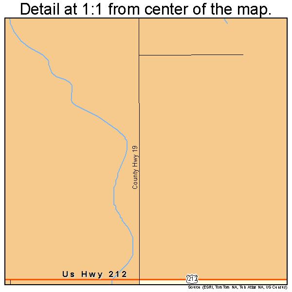 North Eagle Butte, South Dakota road map detail