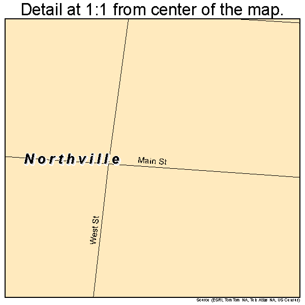 Northville, South Dakota road map detail