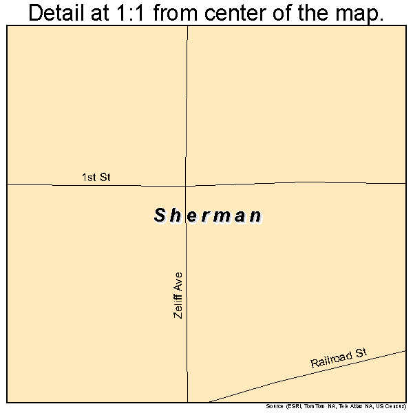 Sherman, South Dakota road map detail