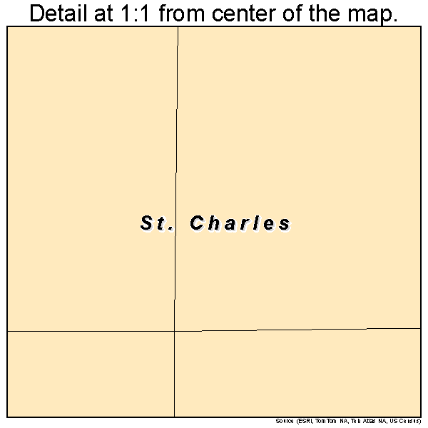 St. Charles, South Dakota road map detail