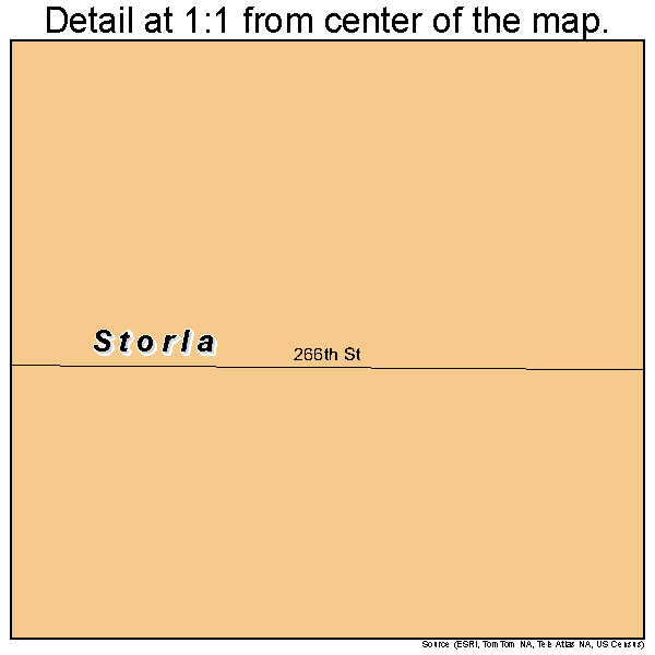 Storla, South Dakota road map detail